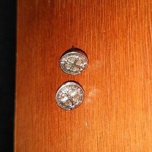 Silver blessing stud earrings